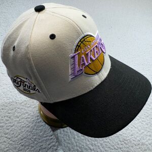 Los Angeles Lakers Hat Cap Fitted‎ 7 2010 NBA Basketball Finals LA 3D Mitchell